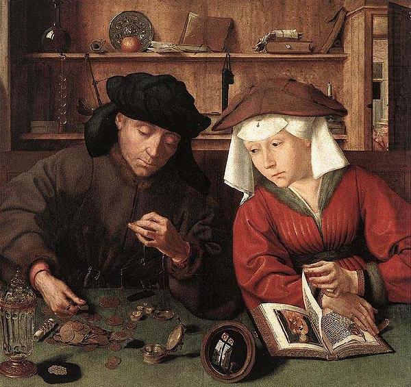 Quentin Matsys The Moneylender and his Wife oil painting picture